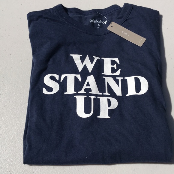 🆕J Crew We Stand Up Graphic T-Shirts Made in USA Blue New NWT - Picture 2 of 8